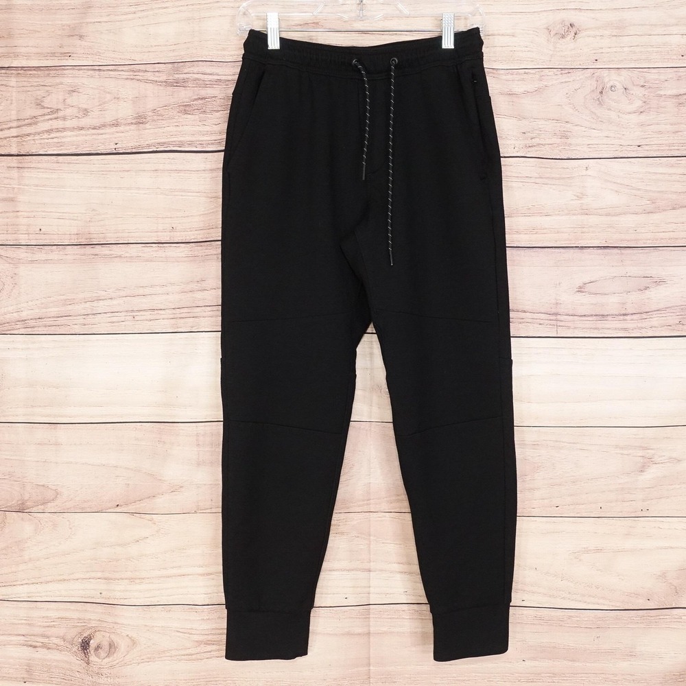 American Eagle Outfitters Sweatpants Mens S Black Fleece Jogger Zip Pocket